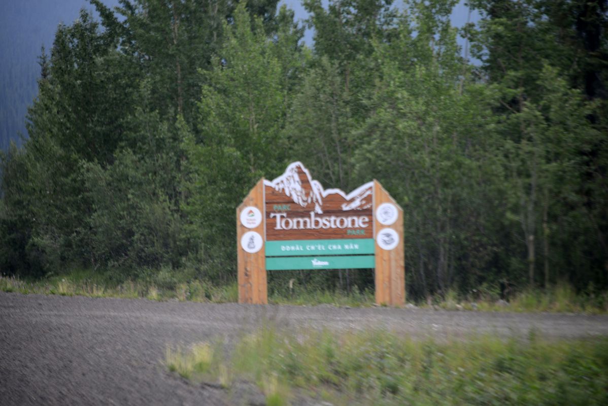 03A Entering Tombstone Park Yukon Sign Near Dawson City